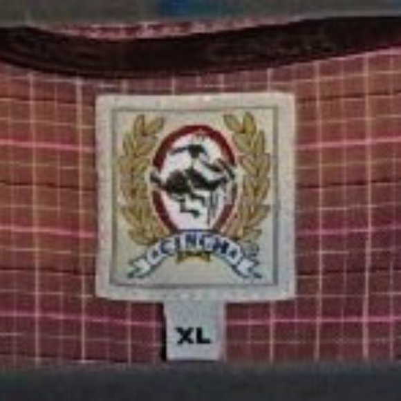 Cinch Red Plaid Button Down Shirt for Men - Picture 4 of 5